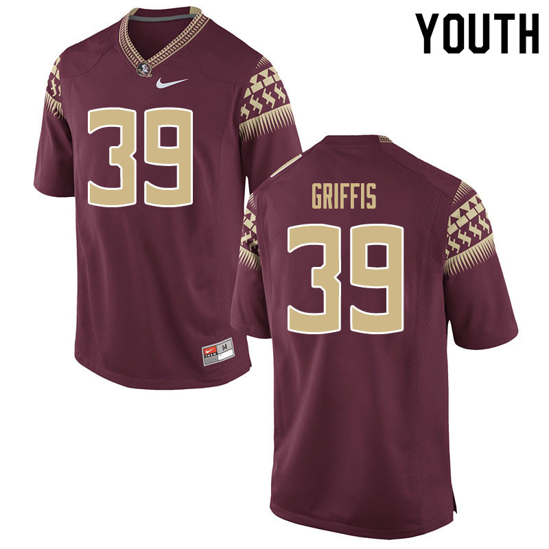 Youth #39 Josh Griffis Florida State Seminoles College Football Jerseys Sale-Garnet